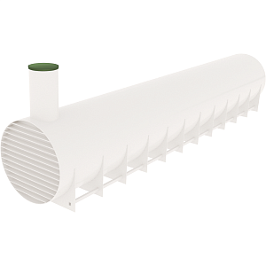 Резервуар (Ёмкость) горизонтальный для подземого монтажа 65 м³ / 2510*2570*9900 мм.